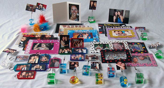 Starter package of novelty photo items for a party