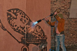 Pyrographic Artist - paintings with a blowtorch instead of a paintbrush