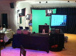 green screen photography display