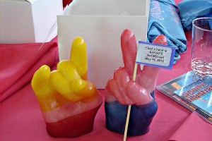 wax hands party favor