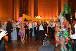 Party guests being surprised by La Hora Loca, also known as The Crazy Hour.