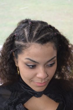 hair braids at a party