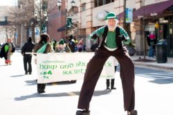 leprechaun stilt-walker