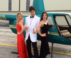 James Bond Impersonator with Bond Girls