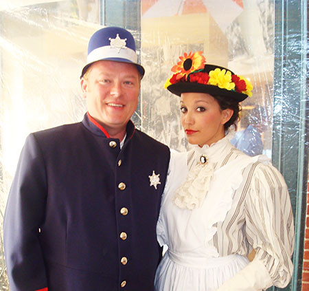 Mary Impersonator and cop